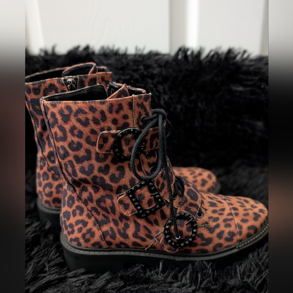Jessica Simpson Leopard Print Ankle Boots